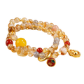 Yellow Rutilated Quartz Beaded Bracelet