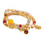 Yellow Rutilated Quartz Beaded Bracelet