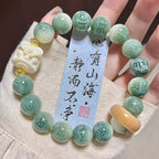 Authentic Key Lime Bodhi Beaded Bracelet • Natural Lime Green Prayer Beads