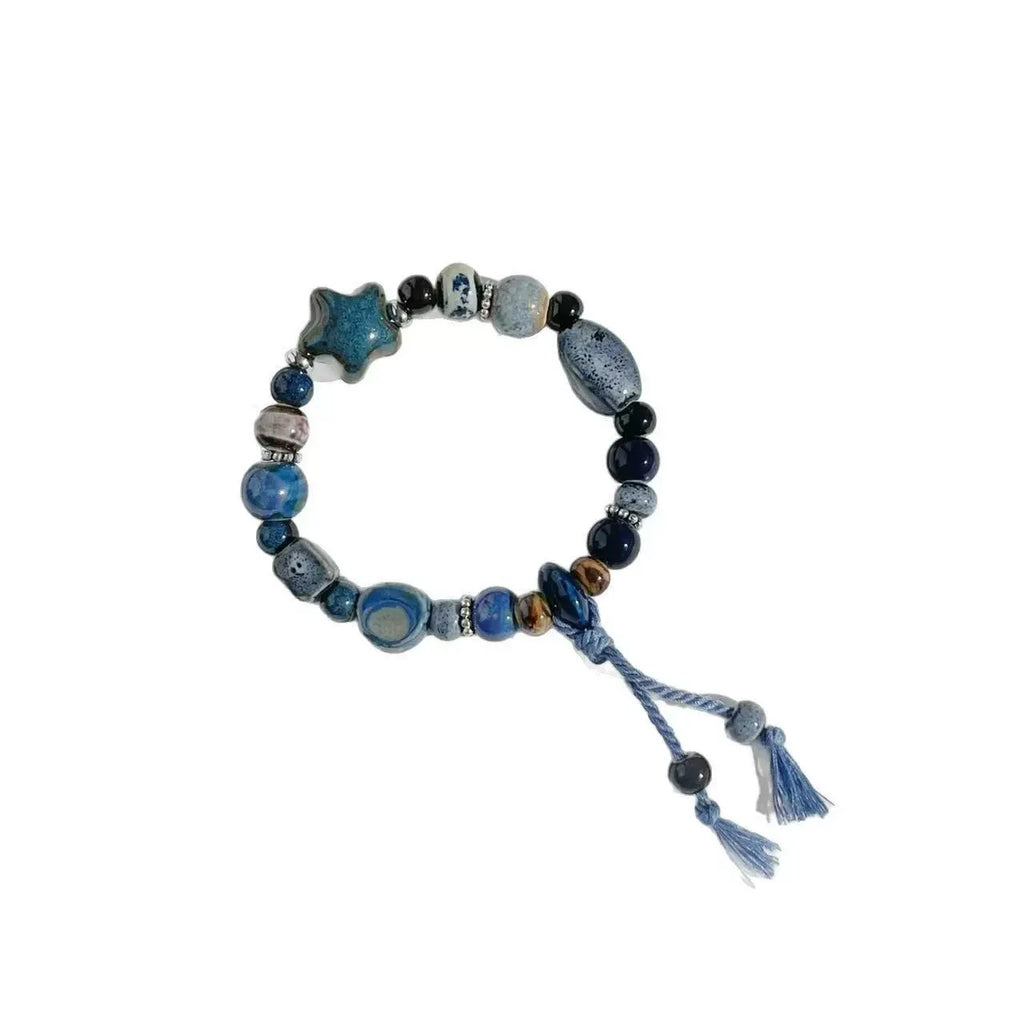Starfish Design Ceramic Bead Bracelet