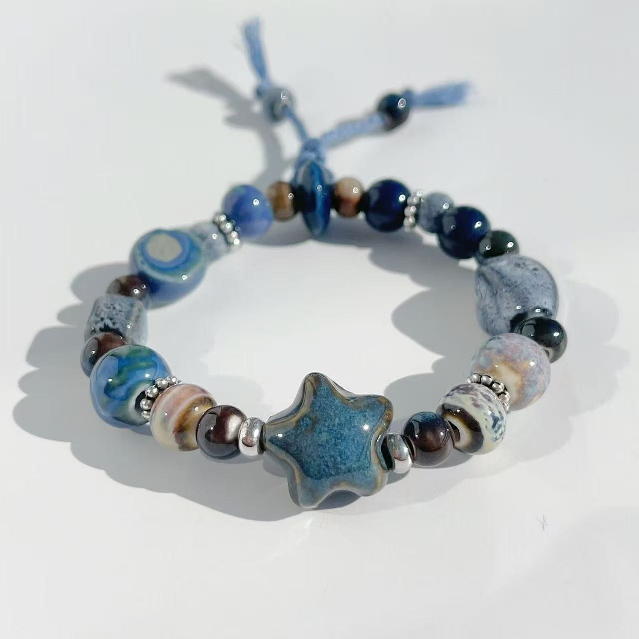 Starfish Design Ceramic Bead Bracelet