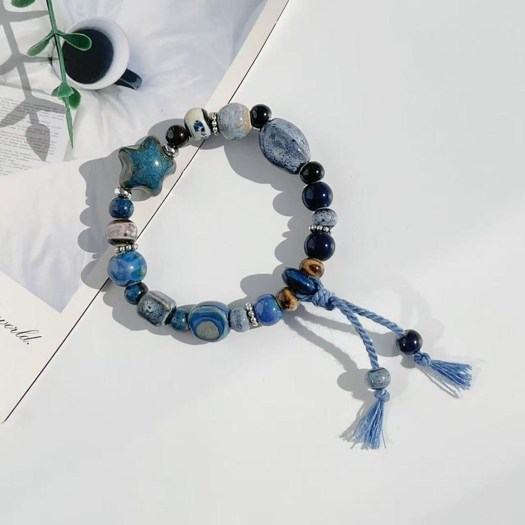 Starfish Design Ceramic Bead Bracelet
