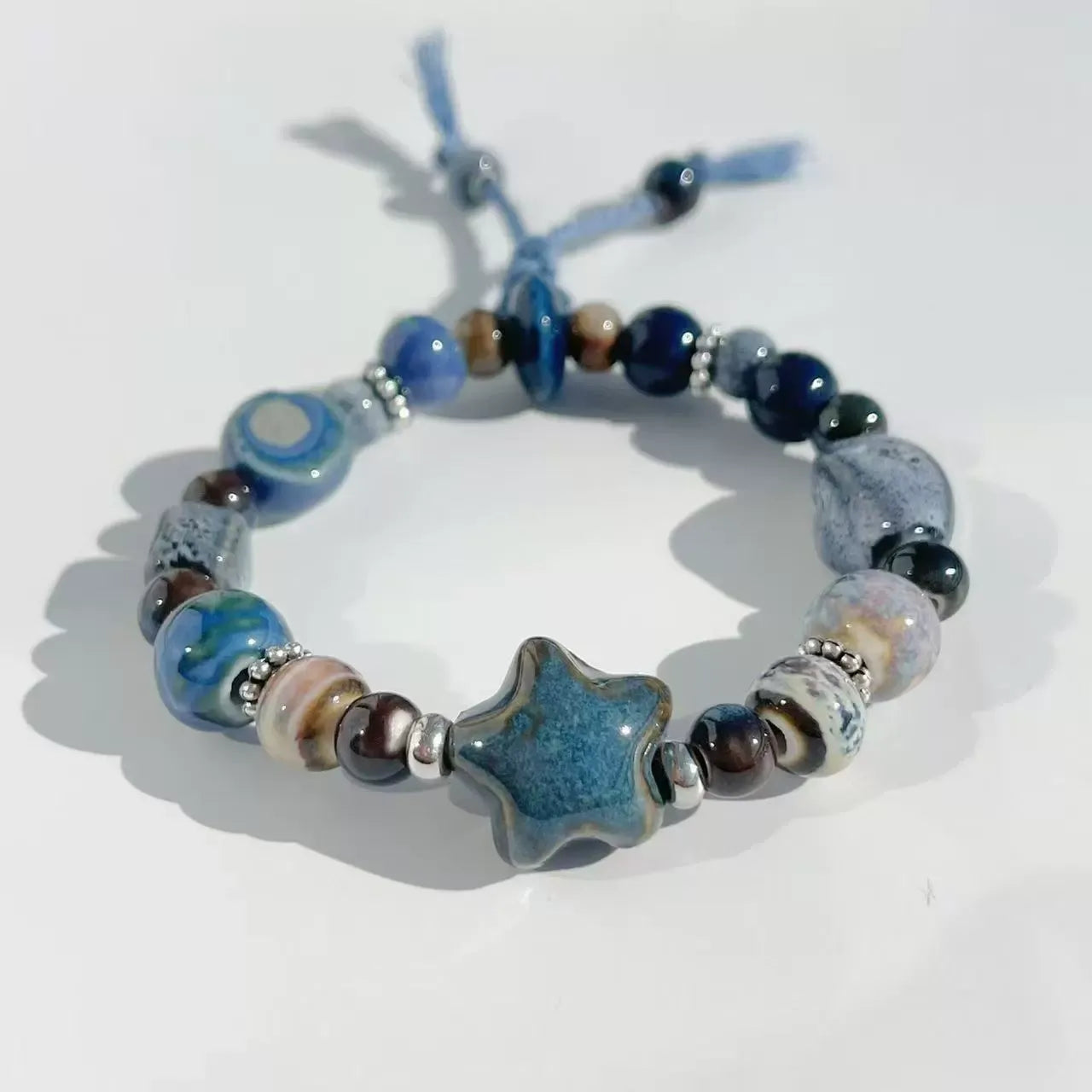 Starfish Design Ceramic Bead Bracelet