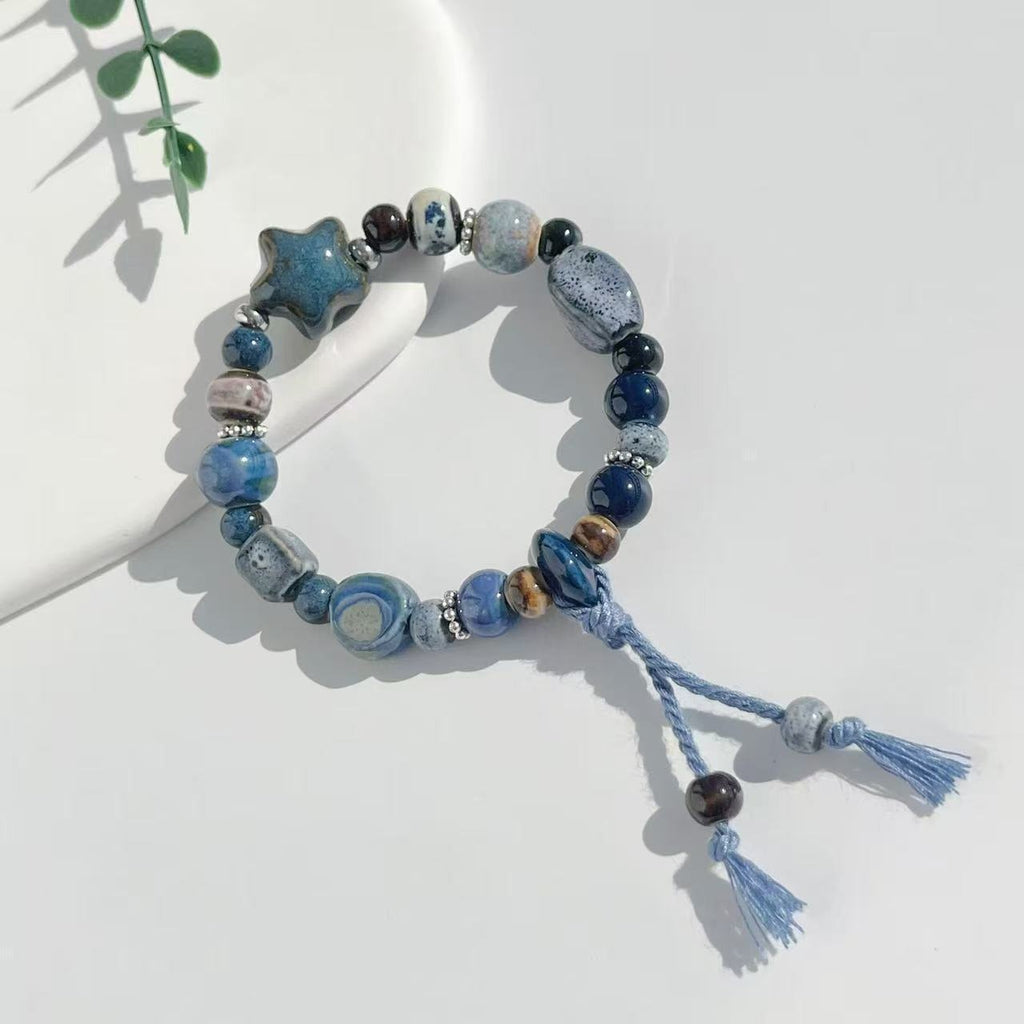 Starfish Design Ceramic Bead Bracelet