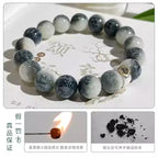 Landscape Carved Six-Word Mantra Bodhi Root Beaded Bracelet • Chinese Zodiac Prayer Beads