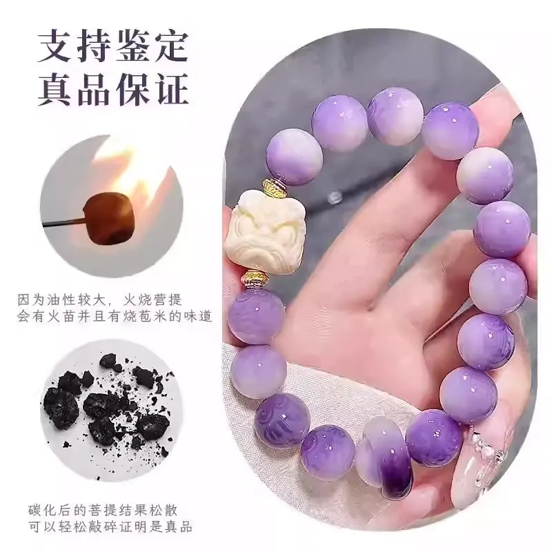 Om Mani Padme Hum Bodhi Beaded Bracelet