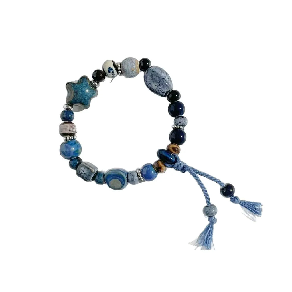 Starfish Design Ceramic Bead Bracelet