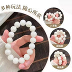 Natural White Bodhi Root Beaded Bracelet