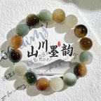 Amber Flower Skin Jade-Aged Old Material Bodhi Root Beaded Bracelet